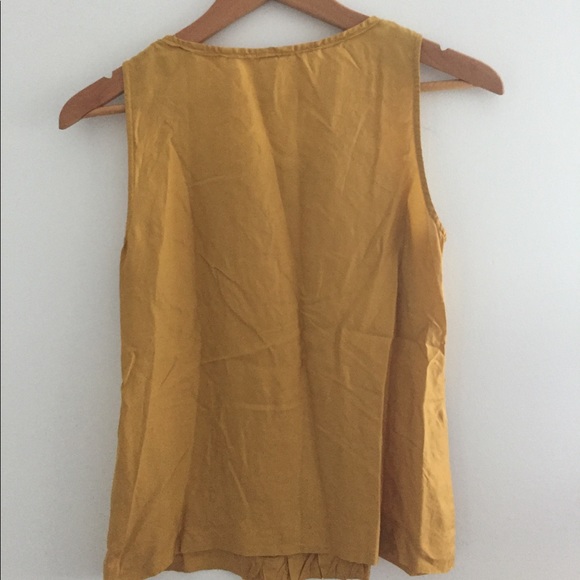 100% Silk J. Crew Yellow Blouse - Picture 6 of 6